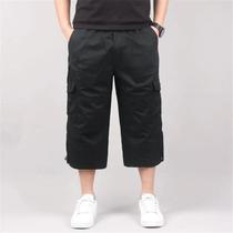 Bermudas Cargo Masculinas Tamanho Grande, Casuais De Verão, Cintura Elástica, Calças De Moletom Para