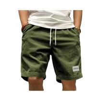 Bermudas Cargo Masculinas Vintage De Veludo Cotelê, Tendência De Verão, Retrô, Casual, Respirável