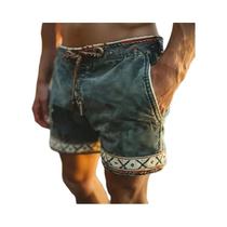 Bermudas Casuais Vintage Retro Em Corduroy Para Homens Com Cintura Elástica Para Verão Surf E Skate