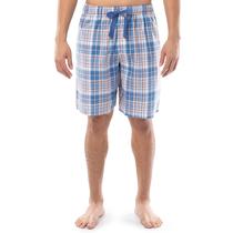 Bermudas de Pijama para Hombre IZOD Corte Relajado Azul Naranja a Cuadros XL