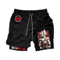 Bermudas Esportivas Dragon Ball Para Homens E Mulheres, Confortáveis E De Dupla Camada, Estilo De