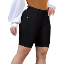 Bermudas Femininas Jeans Cintura Alta Veste Bem Modelagem Levanta Bumbum Lycra (Meia Coxa) Bermudas Femininas Jeans Cintura Alta Veste Bem Modelagem Levanta Bumbum Lycra (Meia Coxa)