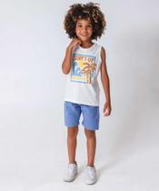 Bermudas Infantil Textura Marisa Tam 4 a 10 Azul-73111