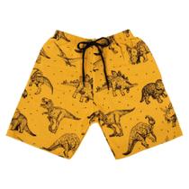 Bermudas Laranja Moletom Moletinho Infantil Shorts de Menino