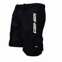 Bermudas Masculinas De Ciclismo De Secagem Rápida Com Cintura Elástica, Bolsos Múltiplos E Caimento