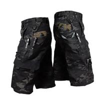 Bermudas Masculinas De Trabalho Ao Ar Livre Em Verde Militar Com Camuflagem, Verão, Multi Bolsos,