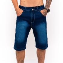 Bermudas Masculinas Jeans Com Lycra Slim Fit - Heyju