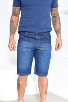 Bermudas Sarja/jeans Masculina Slim Com Lycra Verão2022