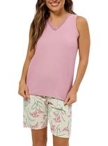 Bermudoll Bela Notte 10011608 Feminino Regata Floral Algodão T. P/GG