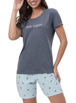 Bermudoll Mensageira da Paz 033449 Feminino Bee Happy Meia Malha T. P/GG