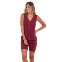 Bermudoll Regata Com Renda Liganete Sepie 2240 Vinho