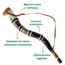 Berrante Médio Profissional Chifre De Boi Resistente Boiadeiro