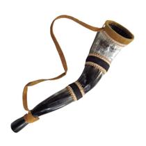 Berrante Pequeno Chifres Infantil Com Correia De Couro Nobuck Original