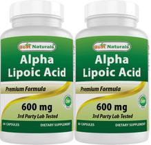 Best Naturals Ácido Alfa Lipoico 600 mg, Pack de 120 Cápsulas Best Naturals Ácido Alfa Lipoico 600 mg, Pack de 120 Cápsulas