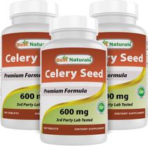 Best Naturals Semilla de Apio 600 mg 180 Tabletas x3