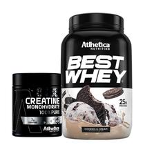 Best Whey (900g) Atlhetica Nutrition - Cookies and Cream + Creatina 100% Pure - Pro Series (300g) Atlhetica Nutrition