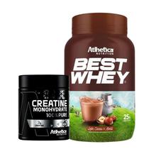 Best Whey (900g) Atlhetica Nutrition - Leite & Avela + Creatina 100% Pure - Pro Series (300g) Atlhetica Nutrition