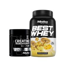 Best Whey (900g) Atlhetica Nutrition - Maracujá Mousse + Creatina 100% Pure - Pro Series (300g) Atlhetica Nutrition