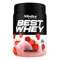 Best Whey Protein Isolado Hidrolisado Morango 450g Atlhetica