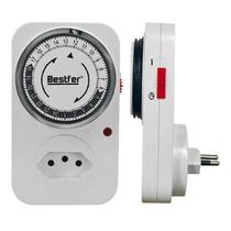 Bestfer Temporizador Analogico de 24h Timer Programavel c/ Liga e Desliga Bivolt BFH1754 Bestfer Temporizador Analogico de 24h Timer Programavel c/ Liga e Desliga Bivolt BFH1754
