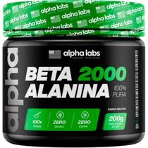 Beta Alanina 100% Pura Alpha Labs - Pote 200g Sabor Neutro