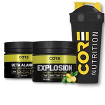 Beta Alanina + Pré Treino Explosion + Shaker Core Nutrition