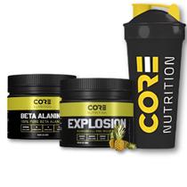 Beta Alanina + Pré Treino Explosion + Shaker Core Nutrition