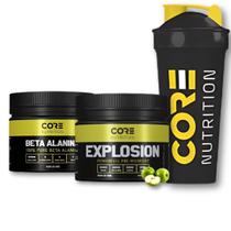 Beta Alanina + Pré Treino Explosion + Shaker Core Nutrition