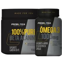 Beta Alanina Pura 150g + Omega 3 1000mg 60 Caps Probiótica