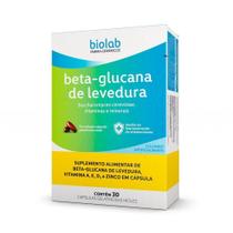 Beta-glucana de levedura com 30 cápsulas - BIOLAB