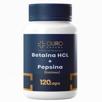Betaína 300mg + Pepsina 40mg Enzimas 60 ou 120 Cápsulas Betaína 300mg + Pepsina 40mg Enzimas 60 ou 120 Cápsulas