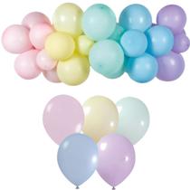 Bexiga Balão Candy Colors, Tam. 9", C/50UN, Tons Pastéis - Balão Bexiga Candy Colors Cor:Sortidas