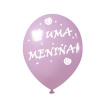 Bexiga balão chá de bebê revelação menina rosa c/ 20 un - TAMAROZZI EMBALAGENS