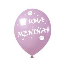Bexiga Balão Chá de Bebê Revelação Menina Rosa C/ 200 Um Bexiga Balão Chá de Bebê Revelação Menina Rosa C/ 200 Um