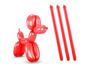 Bexiga Balão Espaguete Vermelho Canudo 50 Unidades Tamanho 260 - Festball