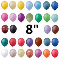 Bexiga Balão Liso Nº8 50 Unidades Para Festas - Várias Cores - Festball