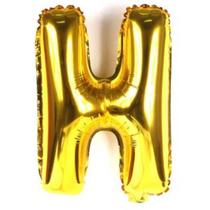 Bexiga Balão Metalizado 16 Polegadas 40cm Dourado Letra H