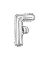 Bexiga Balão Metalizado 16 Polegadas 40cm Prata Letra F