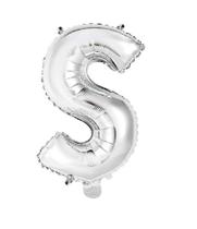 Bexiga Balão Metalizado 16 Polegadas 40cm Prata Letra S Bexiga Balão Metalizado 16 Polegadas 40cm Prata Letra S