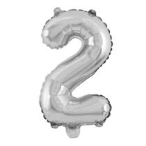 Bexiga Balão Metalizado 16 Polegadas 40cm Prata Número 2 Bexiga Balão Metalizado 16 Polegadas 40cm Prata Número 2