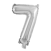 Bexiga Balão Metalizado 16 Polegadas 40cm Prata Número 7 Bexiga Balão Metalizado 16 Polegadas 40cm Prata Número 7
