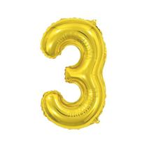 Bexiga Balão Metalizado 30 Polegadas 75cm Dourado Número 3