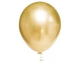 Bexiga Balão Metalizado Prata Ou Ouro Perolado Nº 8 50 Unidades