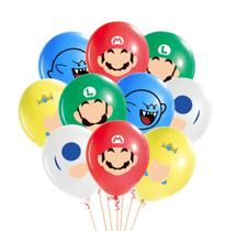 Bexiga Balao Super Mario Game Festa Infantil Kit Com 10 - ibaloon