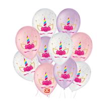Bexiga Balão Temático 25 Unidades 9" Festas Aniversários Comemorações - Unicórnio Charm - São Roque