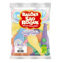 Bexiga/Balões Candy Color N9" Várias Cores São Roque