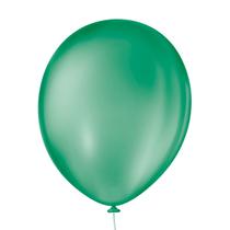 Bexiga Balões Liso Redondo Nº 16 Verde Escuro - 12 Unid