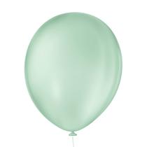 Bexiga Balões Liso Redondo Nº 7 Verde Claro - 50 Unid