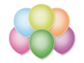 Bexiga Balões Liso Redondo Nº 9 Neon Sortido - 25 Unid