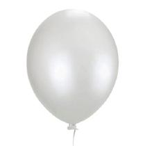 Bexiga Balões Metalizado Nº 05 Branco Pérola - 25 Unid